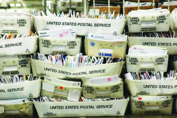 Flats of mail to sort